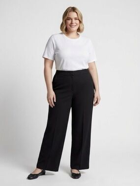 Women’s Black Wide-Leg Dress Pants